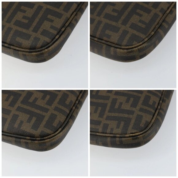 FENDI Zucca Canvas PC Case Black Brown Auth SW1528 - Picture 15 of 16